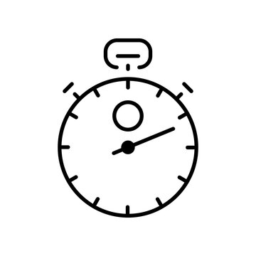 Simple vector icon with an alarm clock image. Flat black on a white background. Clock style alarm clock for website app