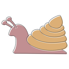 Snail hand drawn design vector illustration