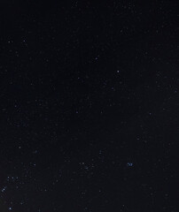 Stars shining brightly in a dark night sky over Raeford North Carolina in winter