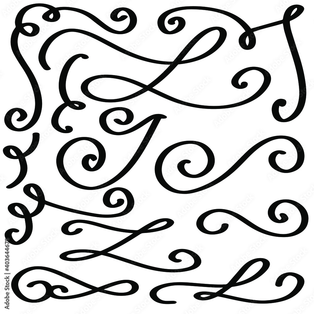 Poster hand drawn text dividers. bullet journal divider elements. vector typographic line divider set. grap