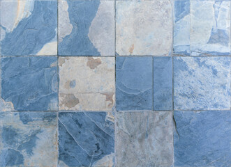 Background from natural stone slabs of various shapes