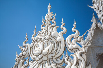 Art Sculpture at Wat Rong Khun, as known White Temple, is Buddhist temple in Chiang Rai Province, Thailand