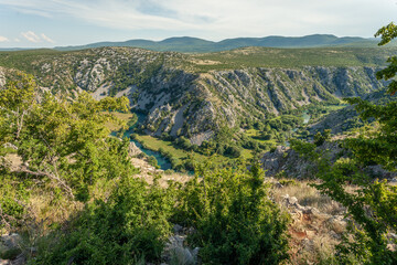 Naklejka premium view of the mountains