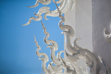 Art Sculpture at Wat Rong Khun, as known White Temple, is Buddhist temple in Chiang Rai Province, Thailand