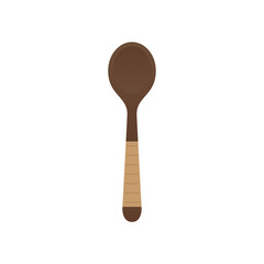 Spoon vector. Wood Spoon on white background.