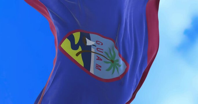Seamless loop of Guamanian flag.