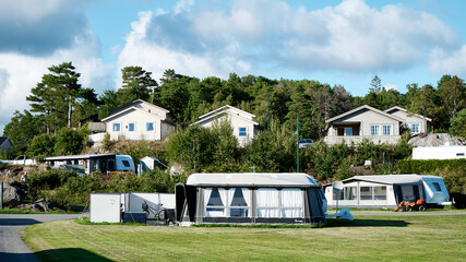 Camping in Norwegen Schweden mit Wohnmobil Wohnwagen Vorzelt