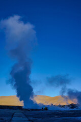 Fototapeta na wymiar El Tatio geysers field in the Atacama Desert, Antofagasta, Chile