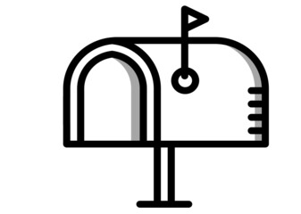 mail box postal vector icon for apps and website