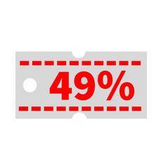 Sale discount icon 49%off