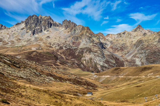 saint sorlin pass of col de la croix de fer in savoie in the Rhone alps, France