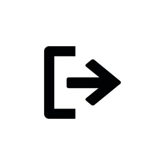 Logout vector icon. Logout illustration for web, mobile apps, design. Logout vector symbol.