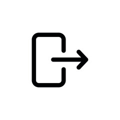 Logout vector icon. Logout illustration for web, mobile apps, design. Logout vector symbol.