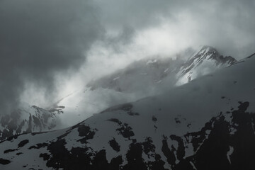 Dramatic snowy landscape