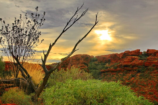 Kings Canyon In The Red Centre Of Australia