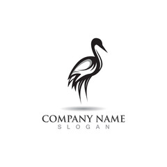 Stork logo image simple design creative template vector concept