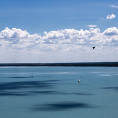 Midday tranquility at Lake Balaton, Hungary.