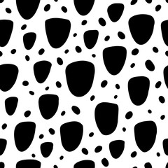 Fototapeta premium Hand drawn ink geometric shapes seamless pattern