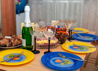 Table setting for a dinner