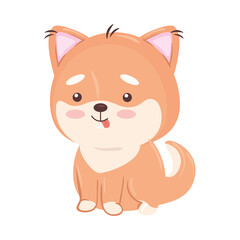 Kawaii dog animal cartoon design, Cute character and nature theme Vector illustration