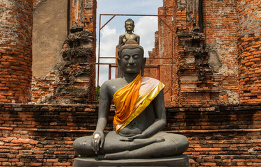 Buddha Sculpture in Ayutthaya Thailand Southeast Asia