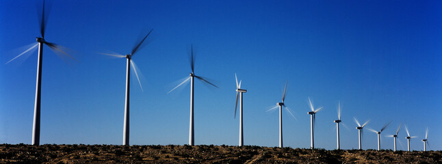 Photo of Spinning Wind Turbines