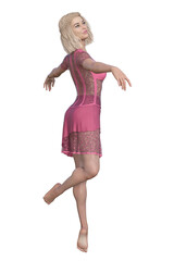Ballet Dancer Female 3D Render