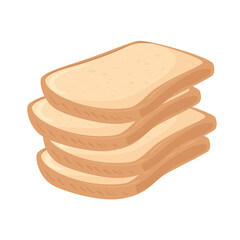 toast breads of bakery food shop and breakfast theme Vector illustration