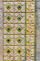 Fototapeta na wymiar Raised or Relief Tiles or Azulejos, Portugal