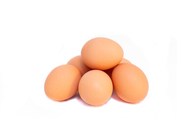 eggs on a white background