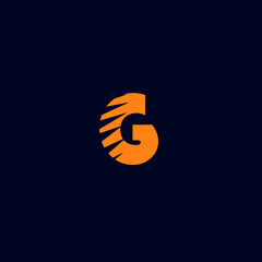 G Initial logo template vector