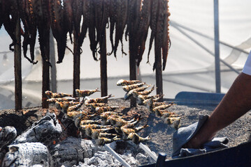 ESPETOS Y PULPOS EN PLAYA DE GRANADA