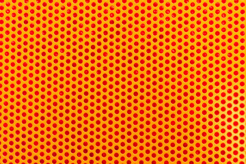 metal orange mesh with round holes, texture