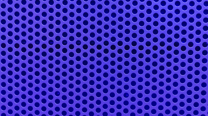Fototapeta na wymiar metal blue mesh with round holes, texture