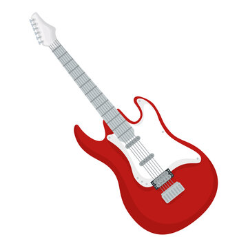 electric guitar instrument design, Music sound melody and song theme Vector illustration