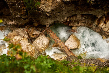 waterfall in the mountains