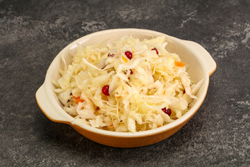 Sauerkraut with cranberry in the bowl