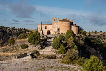 Fototapeta premium Romanesque hermitage of San Frutos, Las Hoces del Río Duratón Natural Park, Segovia province, Spain