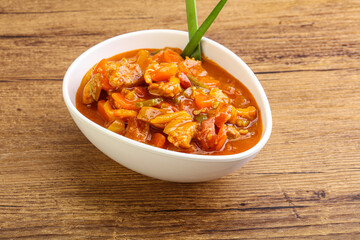 Meat goulash with vegetables