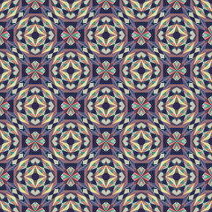 Geometric seamless pattern, ornament, abstract colorful background, vector texture.