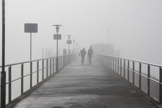 Walk In The Fog Of Lake Bodensee, Germany