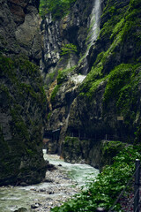 waterfall in the mountains