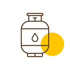 Propane gas cylinder vector icon