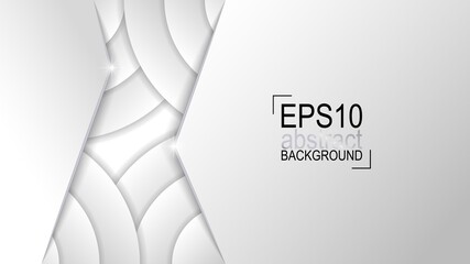 EPS10 monochrome abstract vector background. Graphic effect based on circles in relief with their shadows.  Above them two plates with bright edges. Perfect for any use you want to make of it.