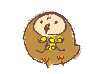 An owl printed circles called Earl