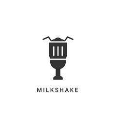 milkshake icon vector illustration. milkshake icon glyph design.