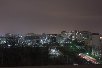 Nocna panorama Wrocławia.