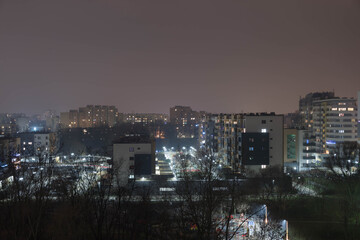 Fototapeta na wymiar Nocna panorama Wrocławia.