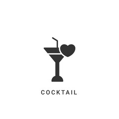 cocktail icon vector illustration. cocktail icon glyph design.