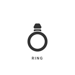 ring icon vector illustration. ring icon glyph design.